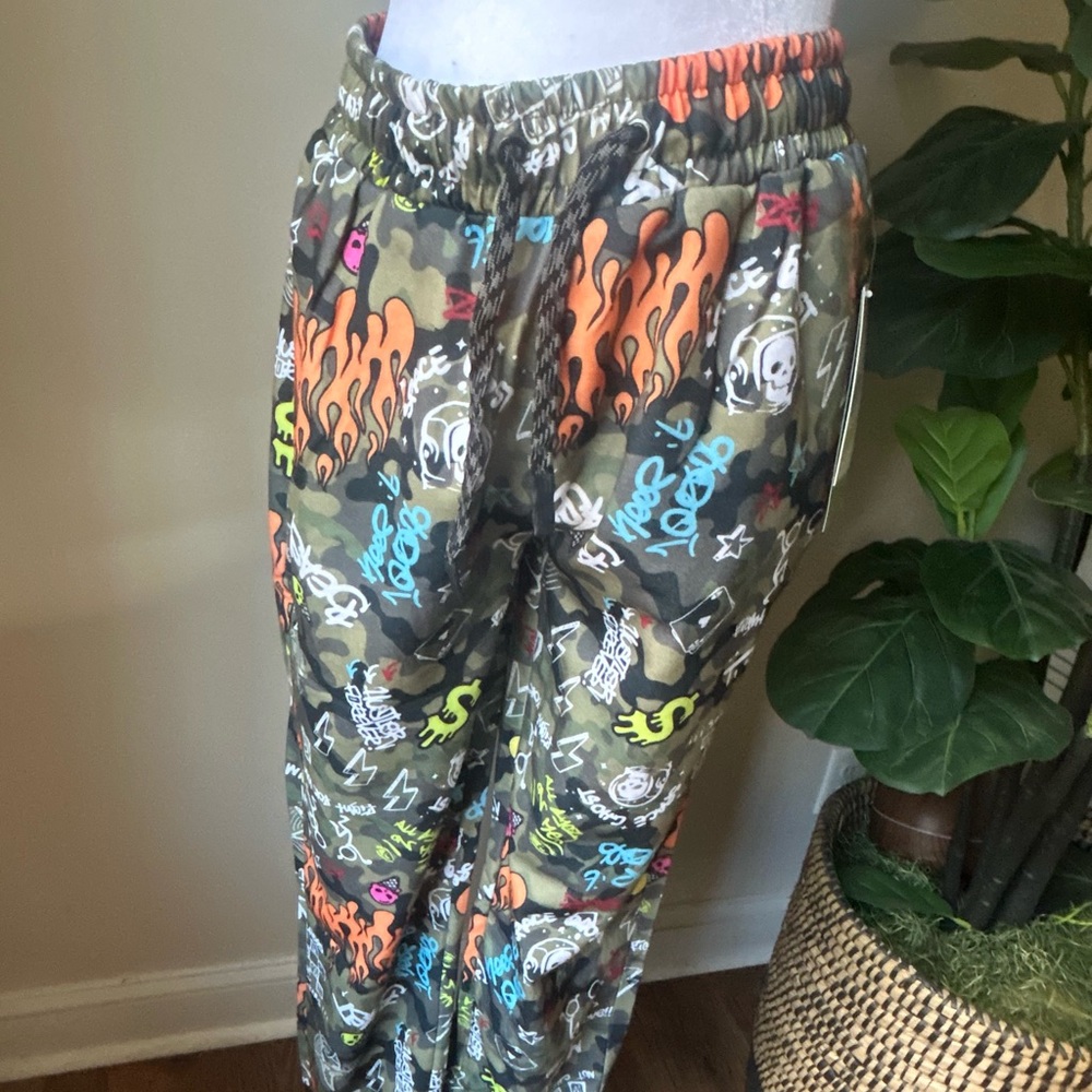 Colorful Graphic Camouflage Joggers